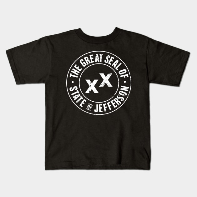 State Of Jefferson | Distressed Seal Kids T-Shirt by MeatMan